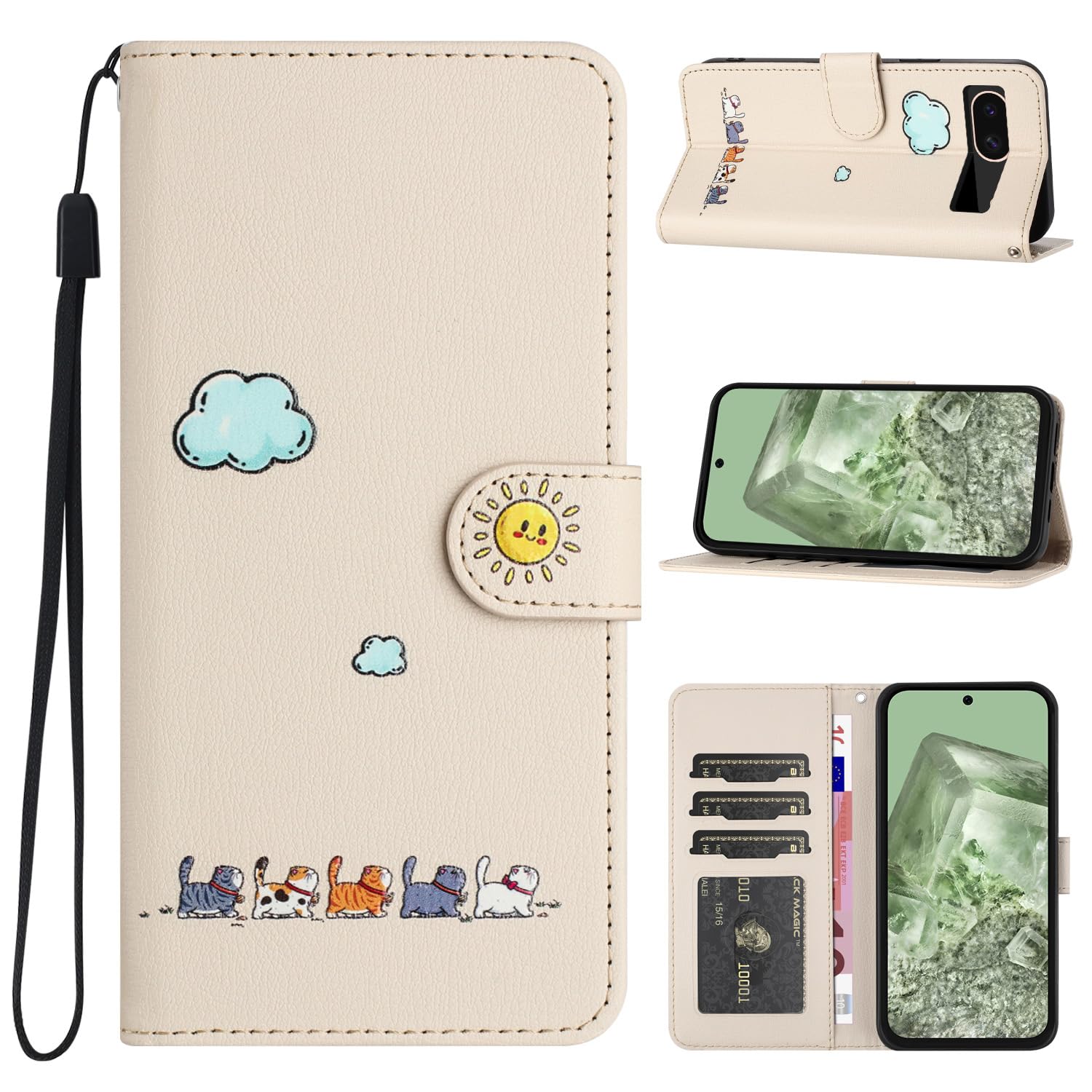 Amazon.co.jp: CASAFUNY Google Pixel 8a ケース 手帳型 人気 ピクセル